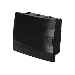 Tablou de distribuție încastrat cu 8 module fum negru HOROZ