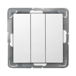 Comutator triplu alb Ospel Impresja lP-13Y/m/00