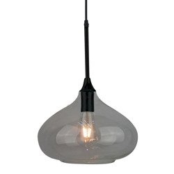 Lampă suspendată rotundă cu bule negre 28,5 cm E27 Modern-Panou suspendat din sticlă neagră VT-7281-BG 3885 V-TAC