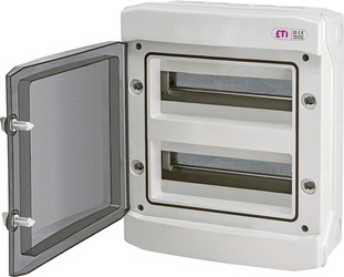 Distribuitor cu 24 de module montat la suprafață IP65 cu ușă transparentă - ECH-24PT-s 001101067 ETI