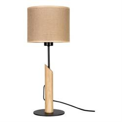 Colette Jute Lampă de masă 1xE27 Max.40W Negru/Oilat Stejar/Beige Britop