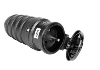 Priză mobilă din cauciuc negru IP44 Pawbol D.3157L