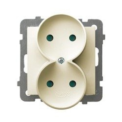 Priză dublă  cu obloane As GP-2GRP/m/27