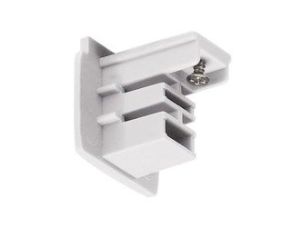 Piesă de capăt pentru șină trifazată montată la suprafață, albă SLV 1001380