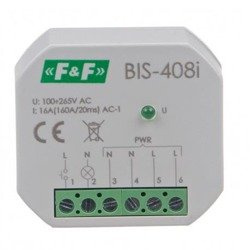 Releu bistabil 16A 1xNO 230V BIS-408-LED F&F