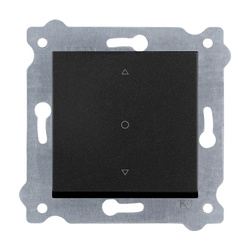 Comutator pentru rulouri (modul), trei poziții, Negru metalizat 218/14E EXEN