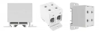 Conector de șină cu 1 șină cu 4 găuri 50MM2 ZGX 2x50 GRY pentru splitter de 50MM2