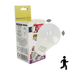 Bec LED E27 cu senzor de mișcare și amurg 10W 1032lm 4200K | HOROZ