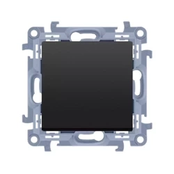 Intrerupător cap-scara fără pictogramă (modul) 10AX 250V negru mat Simnon 10