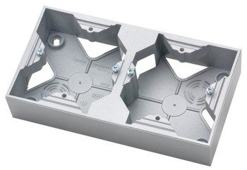 Puszka instalacyjna podwójna argintiu Ospel Aria PNP-2U/18