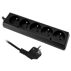 Cablu prelungitor cu cinci prize, 5x2p+Z, 16A, 5m, negru T-969270 PLASTROL