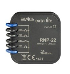 Emiţător, fără fir; EXTA LIFE; IP20; 3VDC; în cutie de metal; RNP-22 ZAMEL