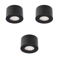 Set de 3x ZALDA OV Black IP20 EDO777450 + 3x GARI LED INSERT 4,8W 3000K EDO777639, EDO Solutions