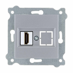 Priză HDMI cu conector Argintiu 269/10E EXEN