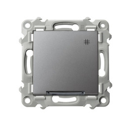 Întrerupător transversal cu iluminare albastră SZAFIR Gri Ospel