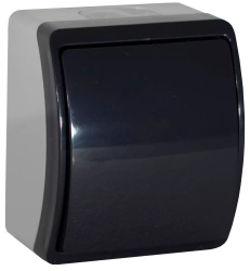 Întrerupător unipolar rezistent la stropire, gri-antracit, IP44 KOALA 151-09 ViPlast