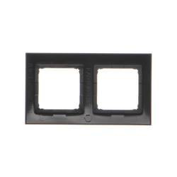 Simon 54 Premium czarny Ramka 2-krotna uniwersalna do puszek karton-gips IP20/IP44, DRK2/49