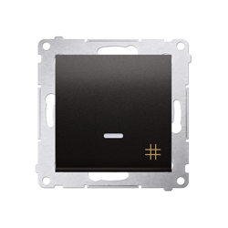 Simon 54 Premium Întrerupător cruce antracit cu iluminare LED (modular) conector rapid, DW7L.01/48