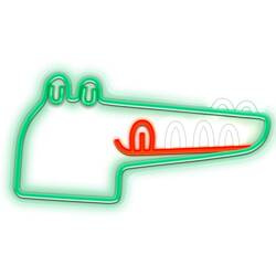 LED neon lampă de perete decorativă JURASSIC KROKODYL verde cu dimmer + USB T-90905 PLASTROL