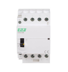 Contactor modular cu comandă manuală, montare pe magistrală 63A, 4 contacte NO