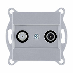 Priză TV-SAT finală Argintiu 264/10E EXEN