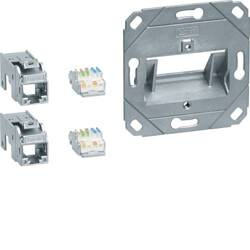 WA Modul de date Cat. 6A 2-kr RJ45 cu inel purtător
