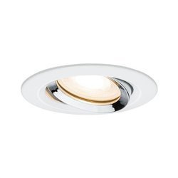 Oczko wpuszczane ruchome okrągłe Premium EBL Set Nova GU10 7W 2700K 460lm biały aluminium IP65