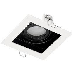 Spot de plafon încastrat RUTEN 1 White IP20 pătrat alb-negru EDO7777128 Edo Solutions