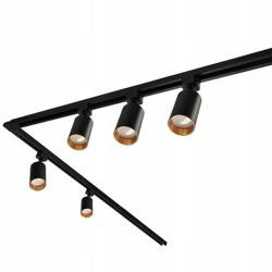 KIT COMPLET DE CALEA FERATĂ CU REFLECTORI NEGRU (1,90 + șină de 1,90 m + 5 reflectoare) SISTEM DE CALEA FERATĂ