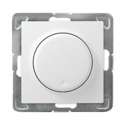 Dimmer cu apăsare și rotire potrivit pentru încărcare cu incandescență și halogen, alb Ospel Impresja lP-8Y/m/00