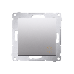 Simon 54 Premium Întrerupător cu revenire argintiu „lumină” conector rapid, DS1.01/43