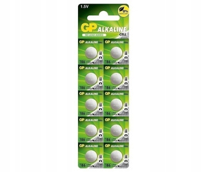10x Baterie alcalină AG12 / LR43 1.5V b 186F-U10, GPPBA186F004 GP