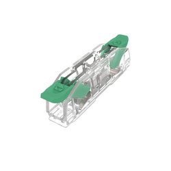 Cuplaj de trecere pentru instalare cu manetă pentru toate tipurile de cabluri 2x 0,2-4mm2 Verde EDO2411 EDO Technic