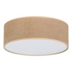 Lampă de tavan din iută 3xE27 Max.25W alb/bej Britop