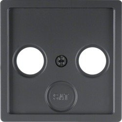 Q. Płytka czołowa do gniazda antenowego antracyt Berker