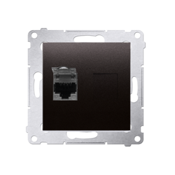 Simon 54 Premium Priză antracit de computer simplă RJ45 cat. 6, ecranată, cu protecție D61E.01/48