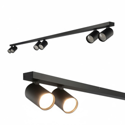 Plafonieră spot cu 6 puncte MALGA 6 LINE BLACK IP20 6xGU10 220–240 V neagră EDO777872 EDO Solutions