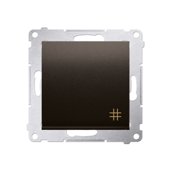 Simon 54 Premium Întrerupător cruce maro mat (modular) X terminale cu șurub, DW7A.01/46