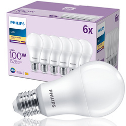 Set de 6x E27 becuri cu LED-uri PHILIPS E27 100W 13W 1521lm 2700K 6CT/6 EC