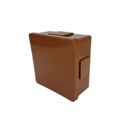 Doză Aparentă 86x86x40mm IP55 4 Intrare Click Presetupe de cauciuc Maro VP-01 EDO777906 EDO Technic