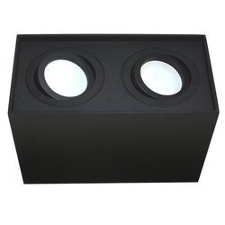 Punktowa oprawa sufitowa 2 Black 2xGU10 kwadratowa czarna