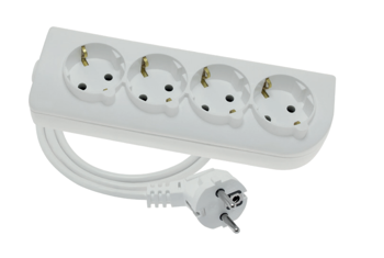 Prelungitor 4 căi SCHUKO PSCH 3m alb Elgotech