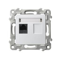 Priză unică pentru calculator, cat. 5e MMC SZAFIR Alb Ospel