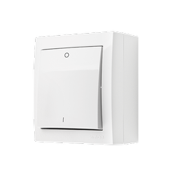 Intrerupător bipolar IP44 16A 250V alb (terminale cu șurub) Simon Aquaclick