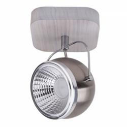 Lampa pojedynczy LED dąb bielony/satyna