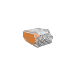 Conector de instalare pentru cabluri rigide 3x 0,5-2,5mm2 Portocaliu EDO203 EDO Technic