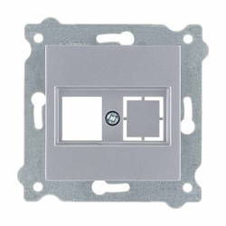 Placă frontală a priză rețea RJ45 fără conector Argintiu 255/10E EXEN