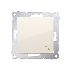 Simon 54 Premium Întrerupător cap scară crem (modular) X terminale cu șurub, DW6A.01/41