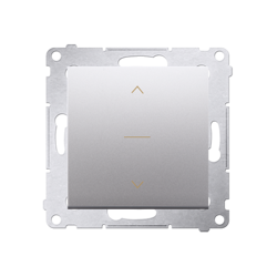 Simon 54 Premium argintiu DZW1K.01/43 Întrerupător pentru jaluzele 3 poziții 1-0-2 (modular) argintiu mat