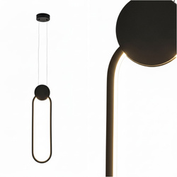 Lampă suspendată ALWAYS LED 12W 700lm 4000K IP20 neagră | HOROZ